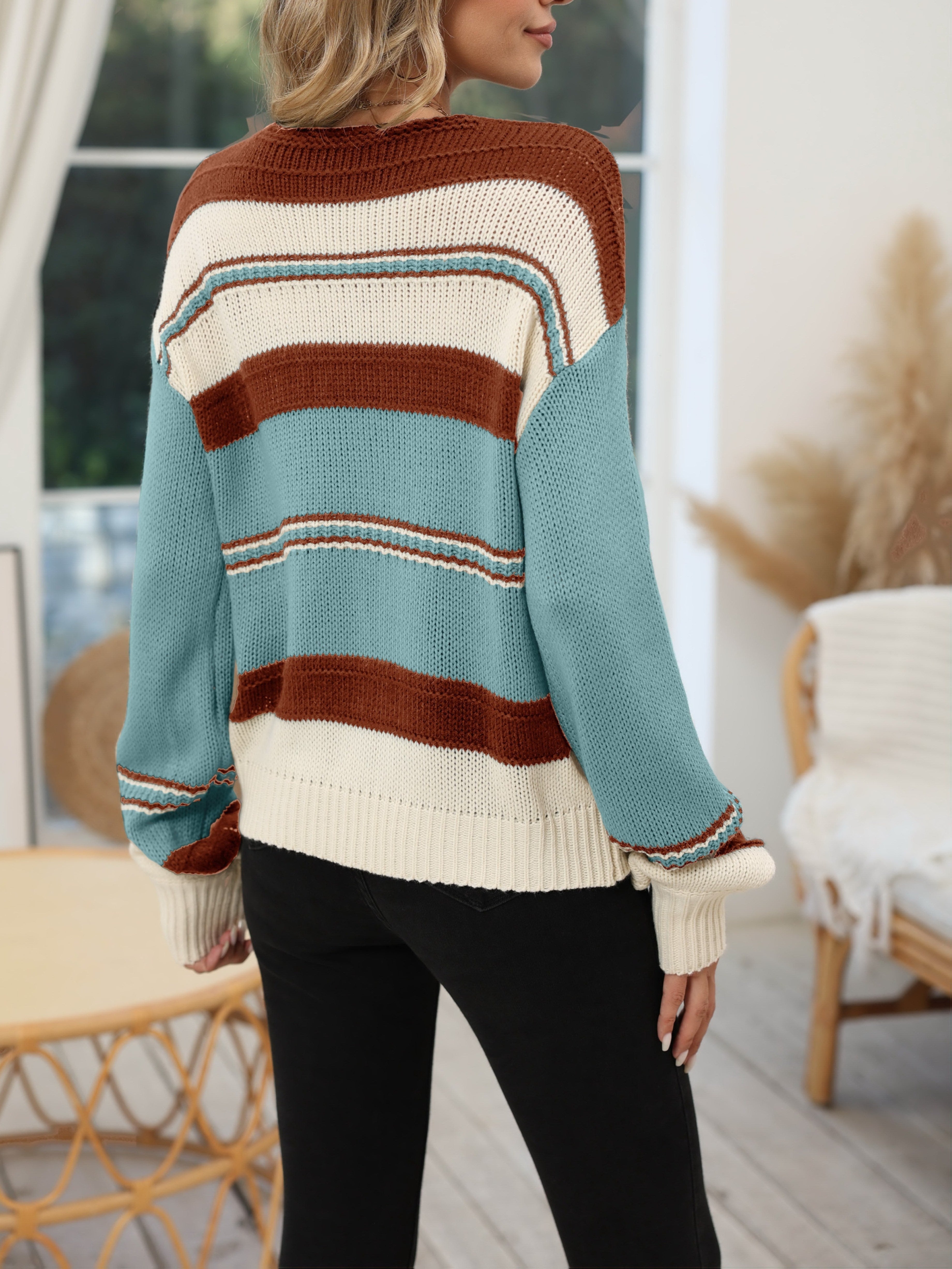 Odile Brancaster | Striped Colour-Block Sweater For Women