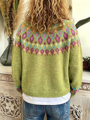 Adriana Lindqvist | Nordic Patterned Cardigan For Women