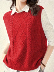 Marguerite Fontclair | Cable-Knit Sweater Vest For Women