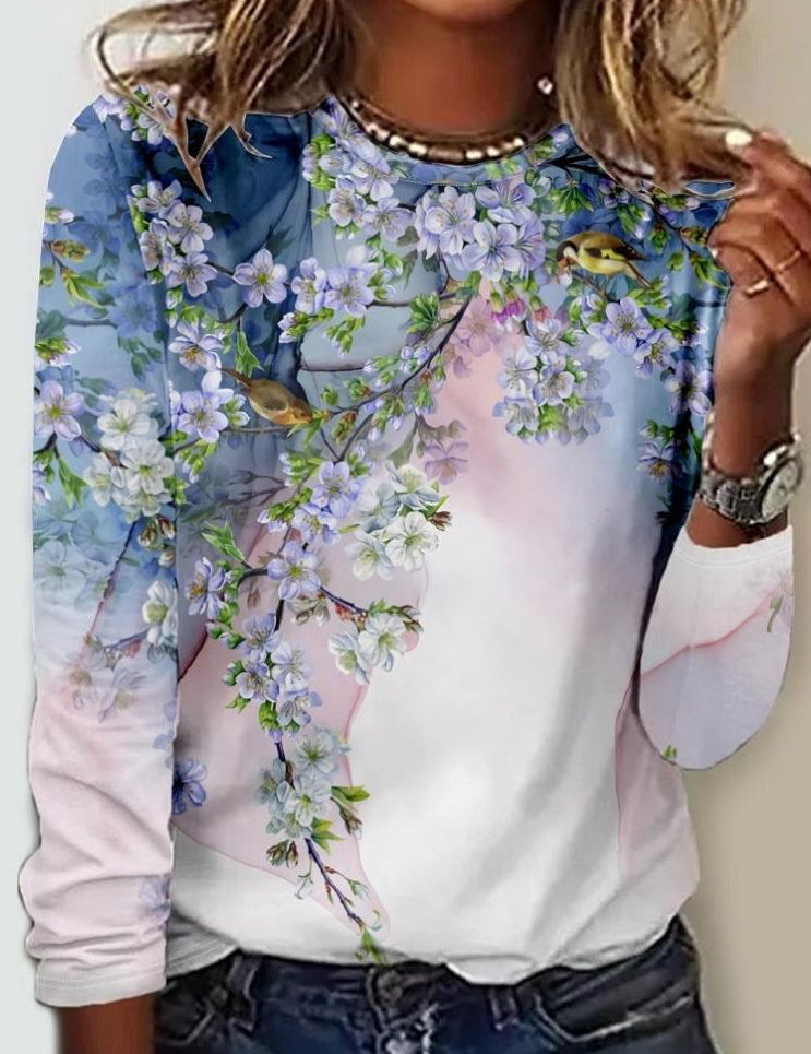 Josephine Lambert | Halloween Cat Print Long Sleeve Top For Women