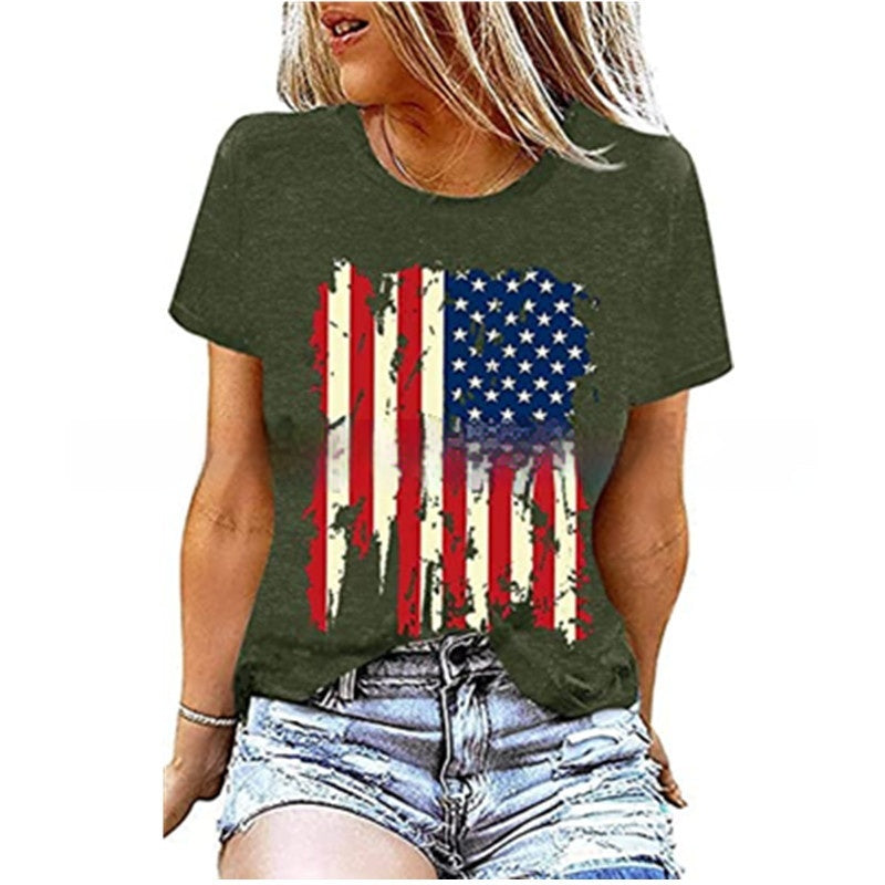 Jade Whitmore | American Flag Graphic T-Shirt For Women