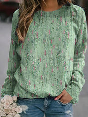 Delphine Ashcombe | Butterfly Floral Print Long Sleeve Sweater For Women