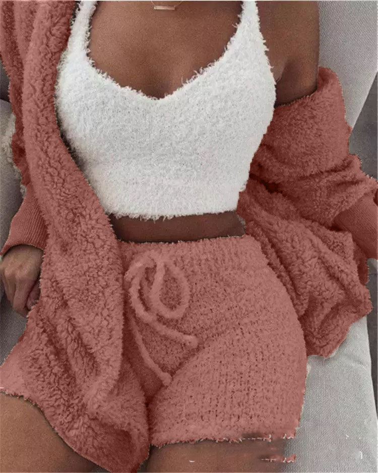 Rosette Linford | 3-Piece Fluffy Loungewear Set For Women