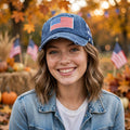 Beatrice Fontaine | Distressed American Flag Veterans Day Baseball Cap Unisex