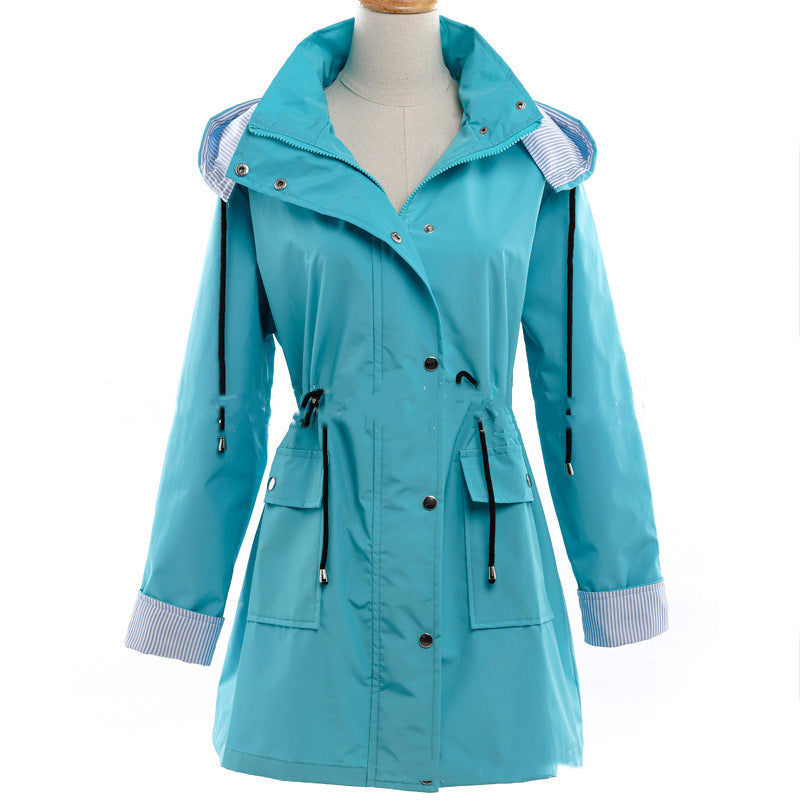 Daphne Winslow | Women's Hooded Windbreaker Raincoat