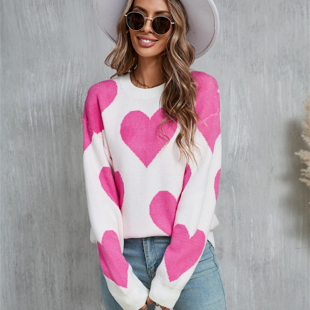 Isabella Renaud | Heart Print Sweater For Women
