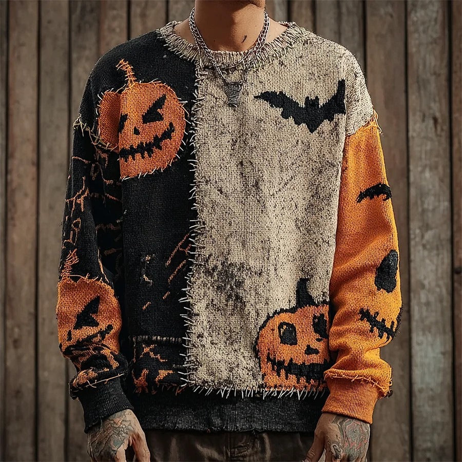Julien Beaumont | Halloween Pumpkin Print Unisex Sweater