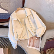 Amandine Lefebvre | Cropped Work Jacket With Drawstring Waist For Women