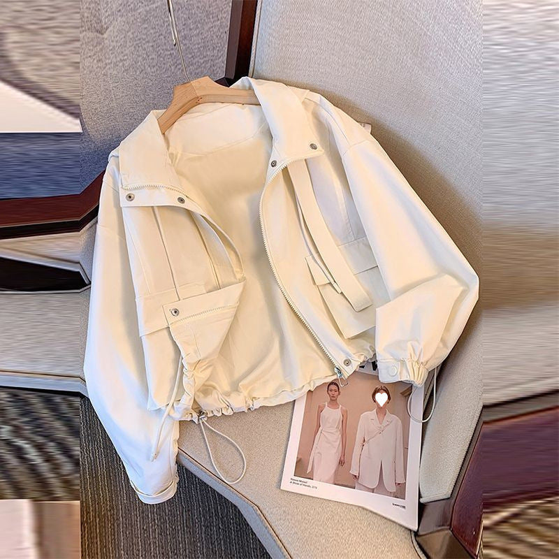 Amandine Lefebvre | Cropped Work Jacket With Drawstring Waist For Women