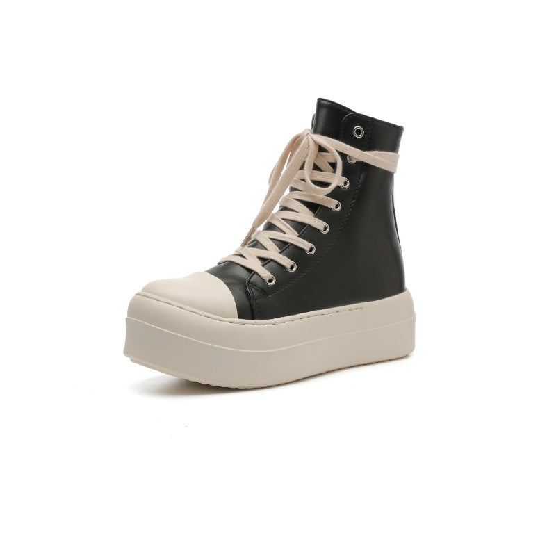 Juliette Savary | Pink Platform High-Top Sneaker Boots For Women