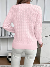 Simone Aldridge | Cable-Knit Round Neck Sweater For Women