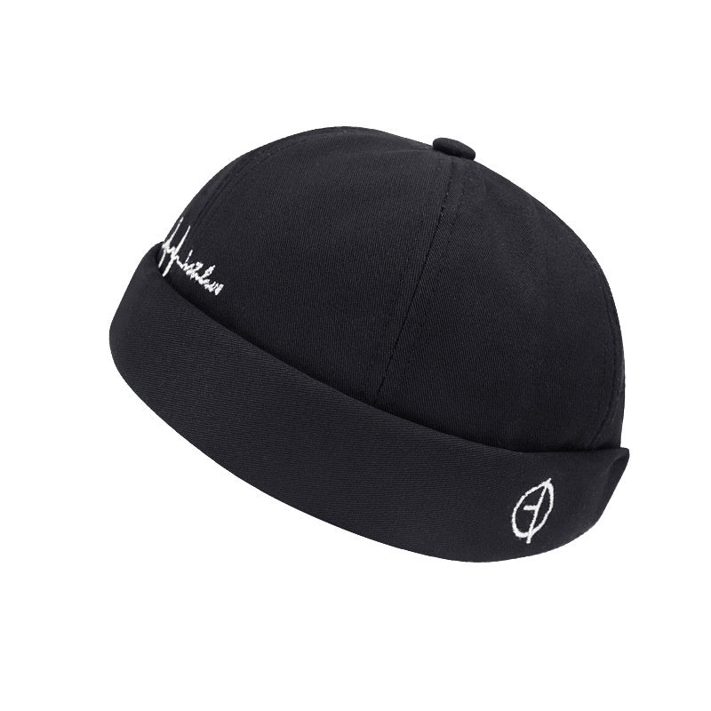 Embroidered Docker Skull Cap Hat