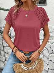 Camille Dupris | Lace-Sleeve T-Shirt For Women