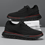 Wyatt Lakeside | Light Gray Knit Wingtip Sneakers For Men