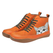 Isabella Fontaine | Cat Print High-Top Boots For Women