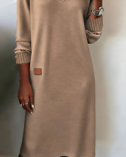 Genevieve Marchetti | Long Sleeve V-Neck Mini Dress For Women