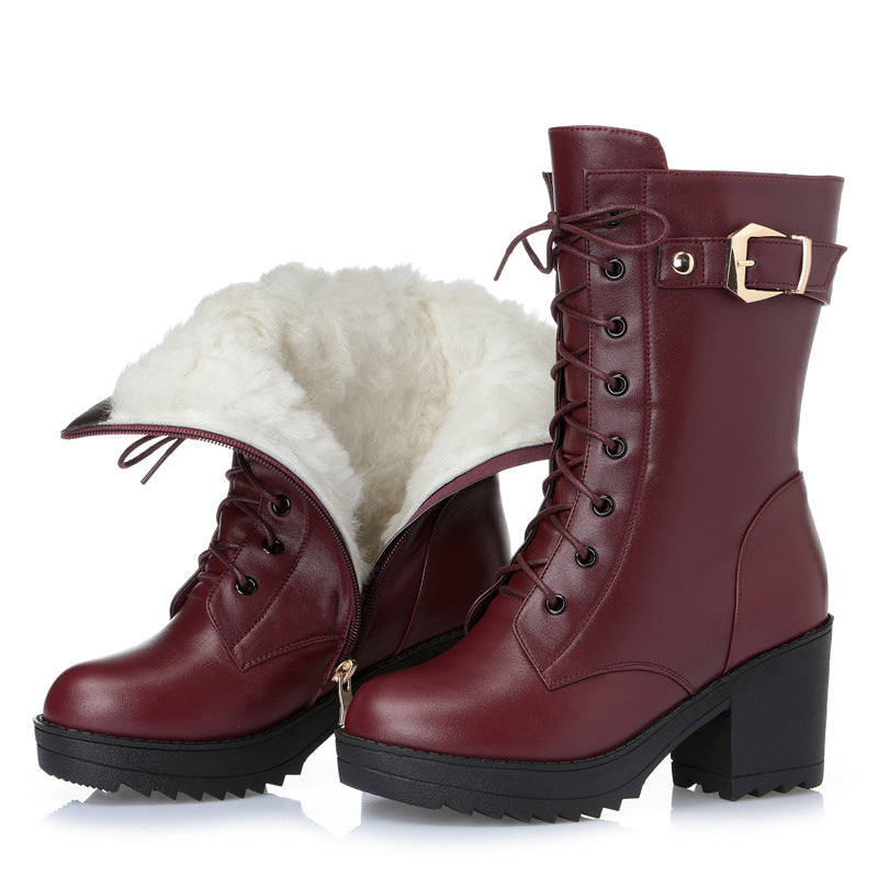 Nathalie Corbin | Leather Combat Boots For Women