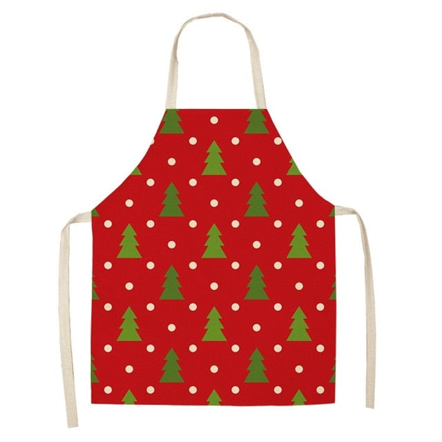 Marguerite Duvernay | Linen Look Christmas Apron With Festive Print