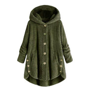 Colette Duval | Leopard Print Hooded Plush Coat For Women