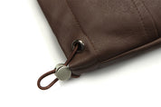 Rafael Moretti | Oversized Leather Jacket With Stand Collar For Men