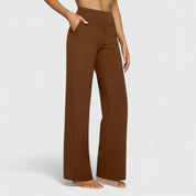Lucille Beaupré | High-Waist Wide Leg Black Pants