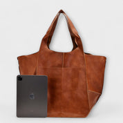 Cordelia Ashworth | Spacious Black Faux Leather Tote Bag