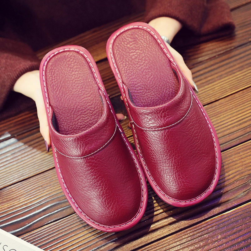 Marco Antonelli | Leather Slippers With Stitched Trim For Men