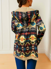 Mabel Oakbridge | Cozy Patterned Hooded Coat For Women
