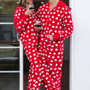 Joy | Black Candy Cane Christmas Pajamas Unisex & Couples