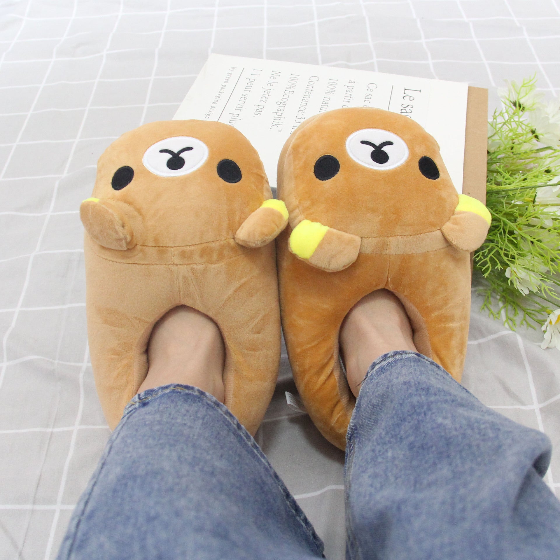 Théo Lambert | Cartoon Animal Plush Slippers For Unisex