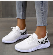 Selena Whitfield | Leopard Print Lace-Up Sneakers For Women