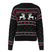 Tinsel | Reindeer Heart Print Christmas Sweater For Women