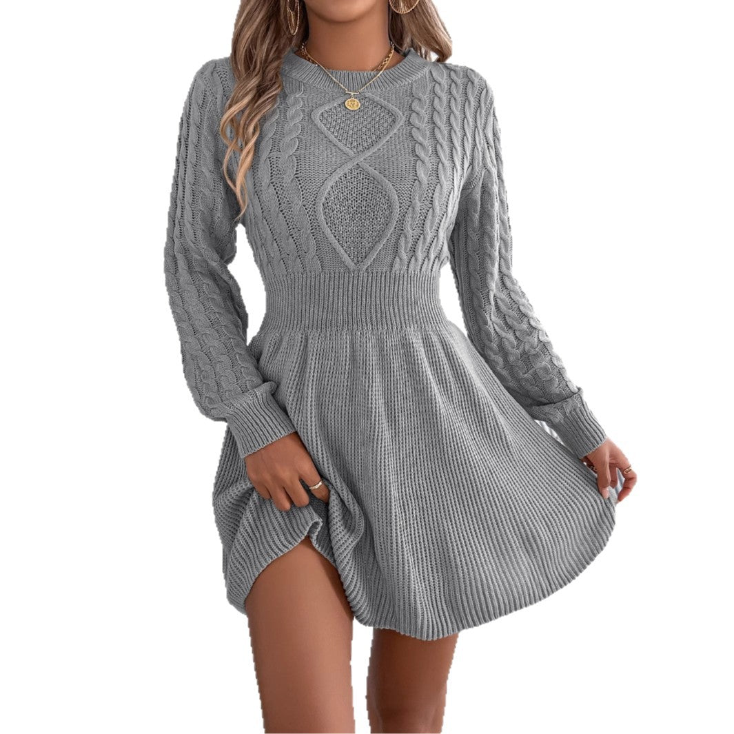 Margot Ellington | Cable-Knit Fit & Flare Sweater Mini Dress For Women