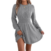 Margot Ellington | Cable-Knit Fit & Flare Sweater Mini Dress For Women