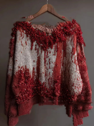 Odalys Ferrand | Halloween Cat Print Crew-Neck Sweater For Women
