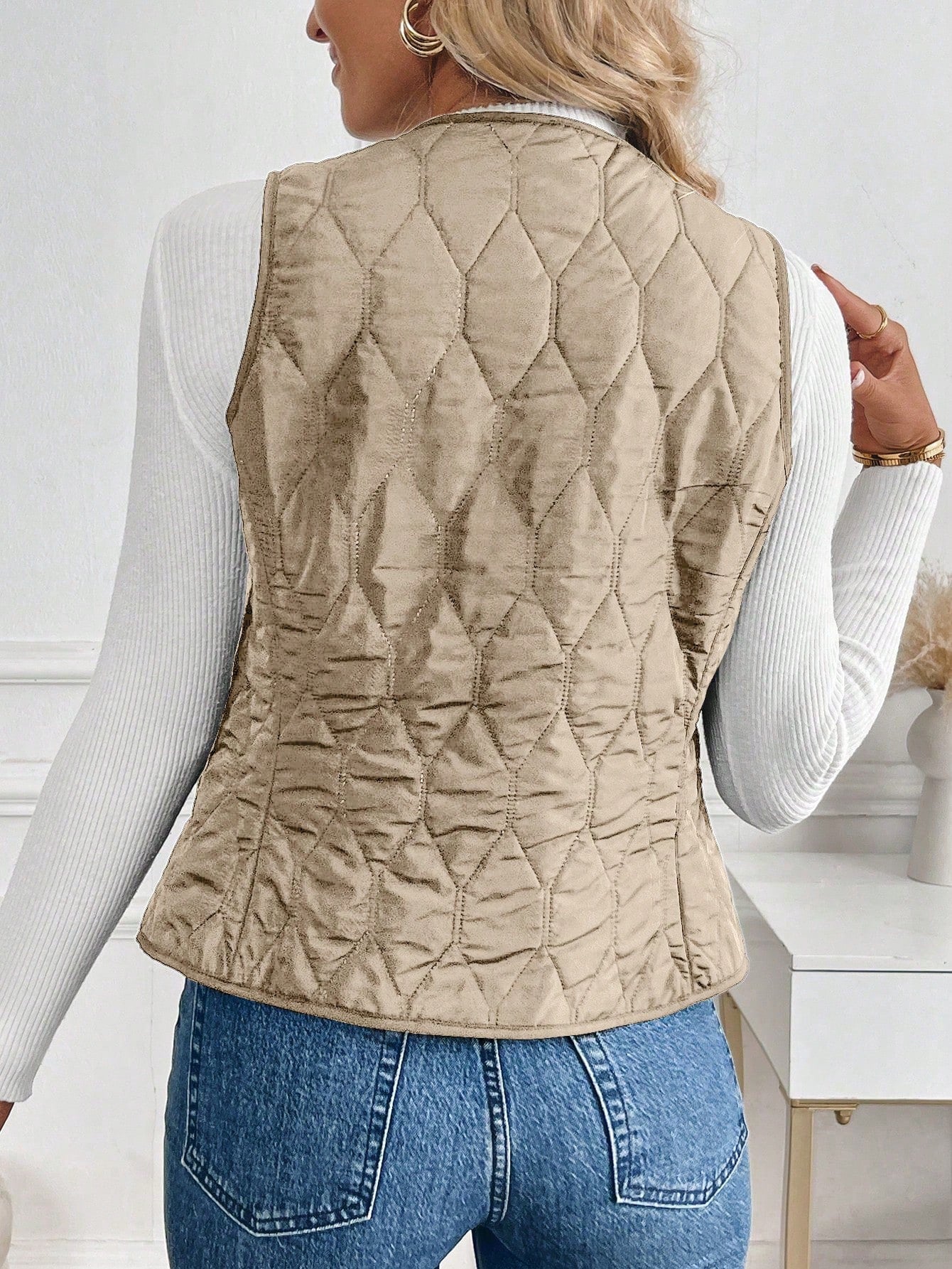 Solene Marchal | Quilted Sherpa-Lined Vest For Women
