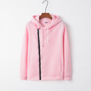 Marielle Fontenot | Diagonal Zip Hoodie For Women