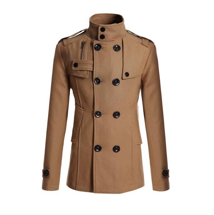Gus Northstone | Double-Breasted Wool-Look Peacoat For Men
