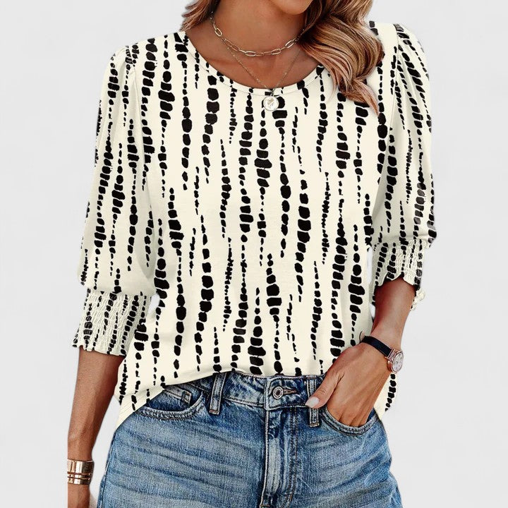 4 Sleeve Crew Neck Top