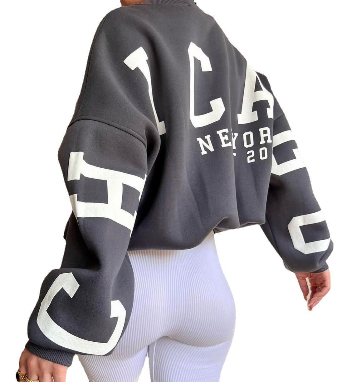 Colette Vasseur | Oversized Letter Print Sweater For Women