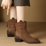Pauline Ferrand | Suede Ankle Boots With Pointed Toe For Women