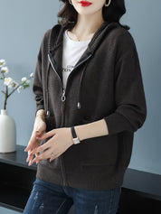 Marceline Dupraz | Cozy Zip-Up Hooded Sweater For Women