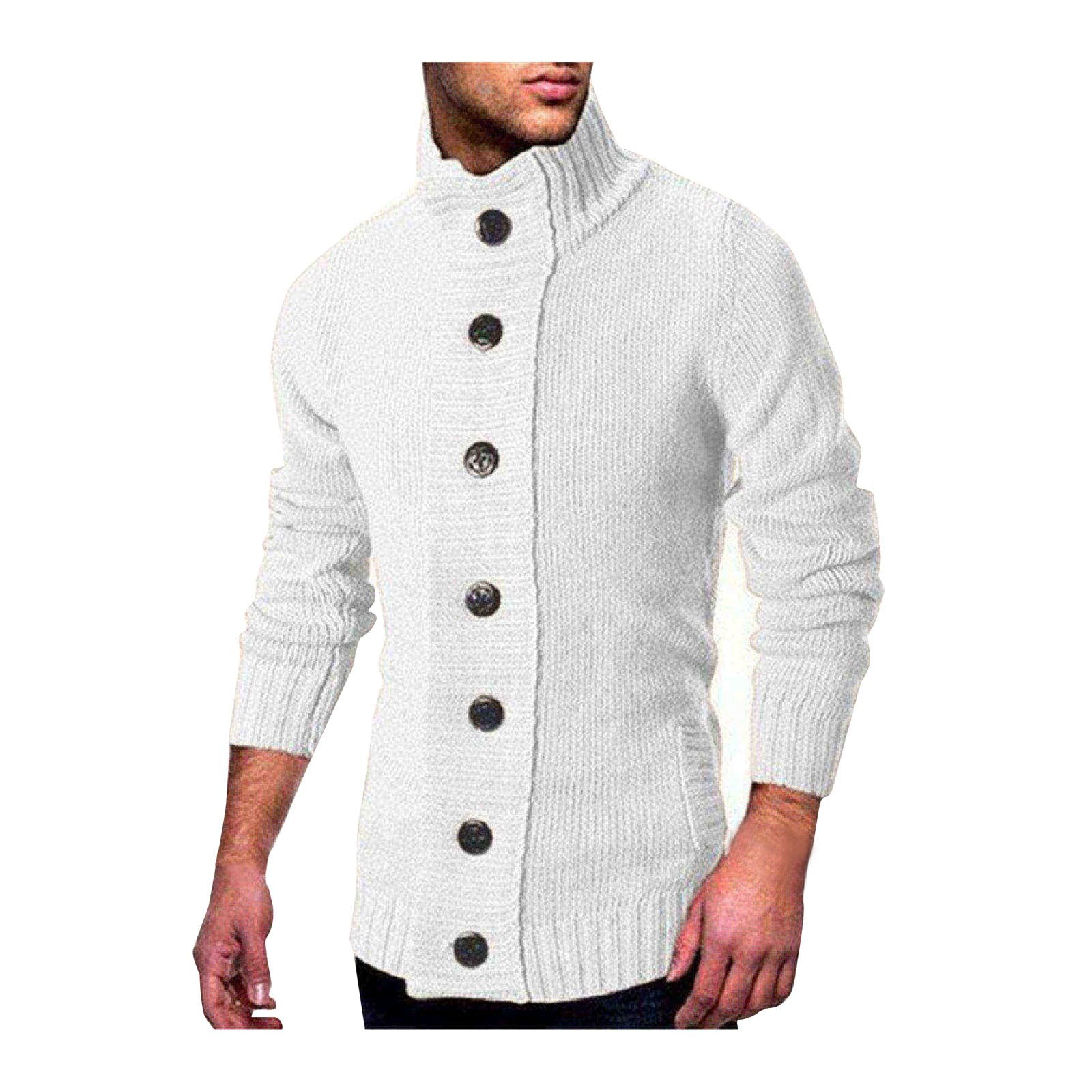 Pierce Corwood | Stand Collar Button Knit Cardigan For Men