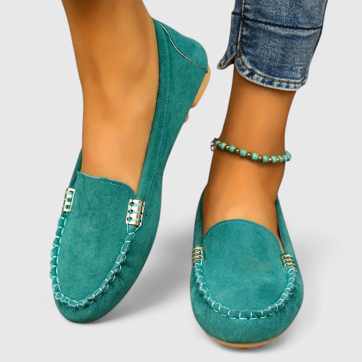 Sylvana Kensington | Teal Suede Orthopedic Loafer