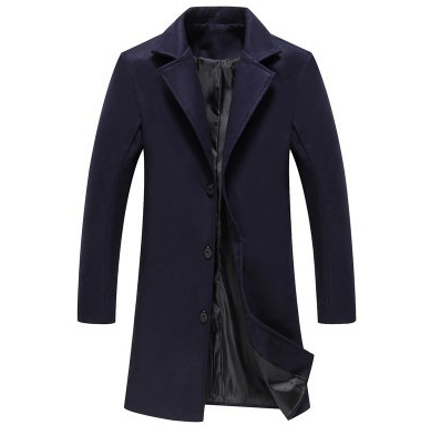 Jameson Evershaw | Single-Breasted Wool-Look Overcoat For Men
