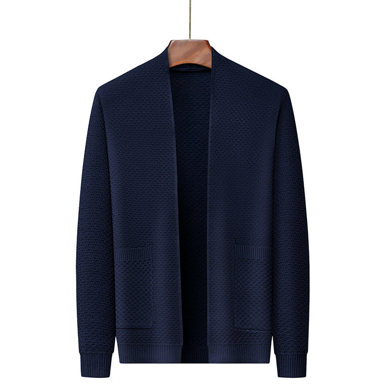 Dallas Garhurst | Honeycomb Knit Open-Front Cardigan For Men