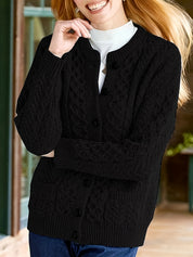 Amara Delfino | Textured Button-Front Cardigan For Women