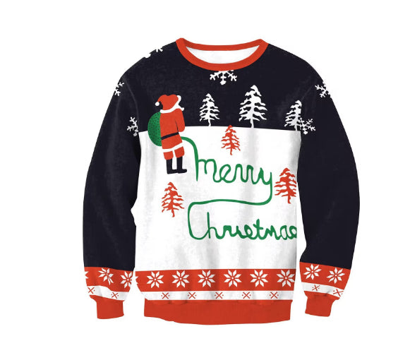 Jingle Frost | Red Dabbing Santa Reindeer Christmas Sweater For Men