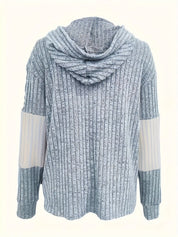Charlotte Devereaux | Textured Colour-Block Hooded Jacket For Women