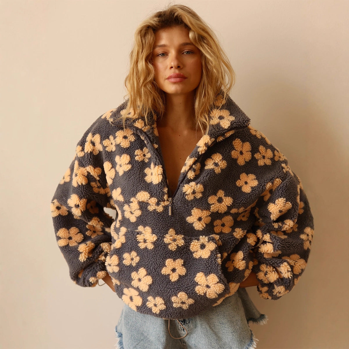 Odette Marchetti | Floral Fleece Sweater For Women